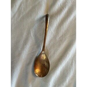 Vintage Leonard Silverware Serving Spoon Bird Detail Made in Italy